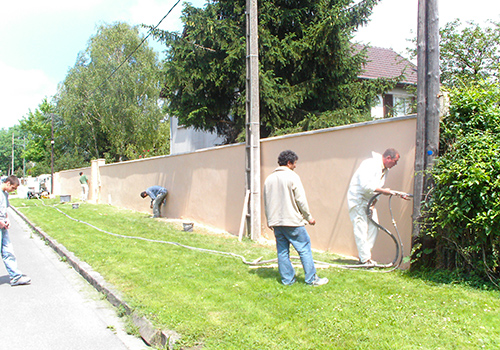 Ravalement d'un muret près de Gagny 93